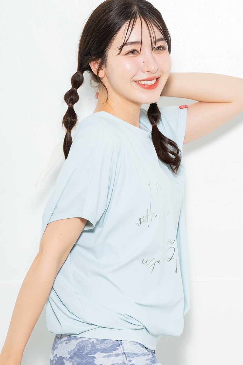 【先行割10%OFF】 バックリボンスプリクトTシャツ サックス 1634-1626【6/12まで】