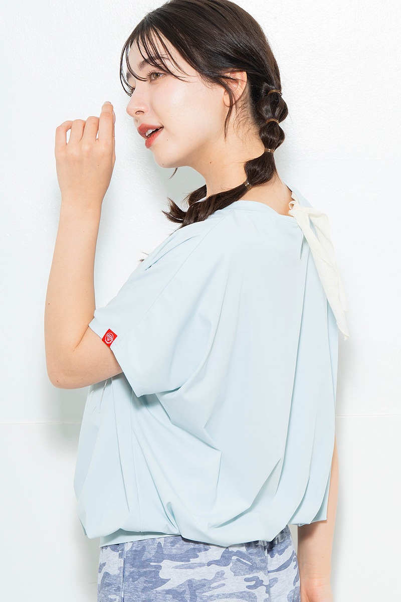 【先行割10%OFF】 バックリボンスプリクトTシャツ サックス 1634-1626【6/12まで】
