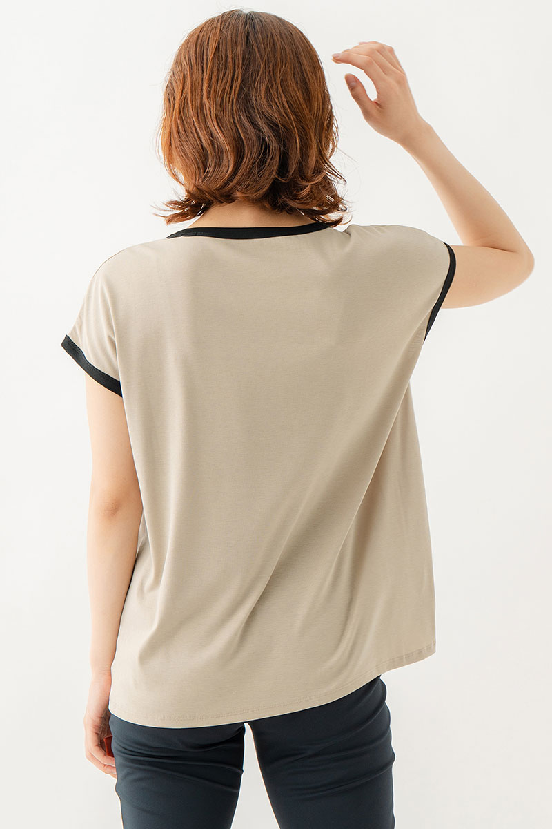 テンセルリンガーTシャツ ベージュ 1534-1438