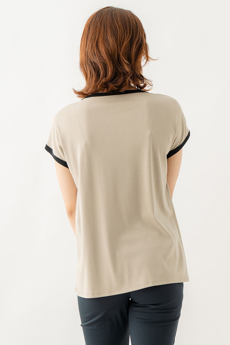 テンセルリンガーTシャツ ベージュ 1534-1438