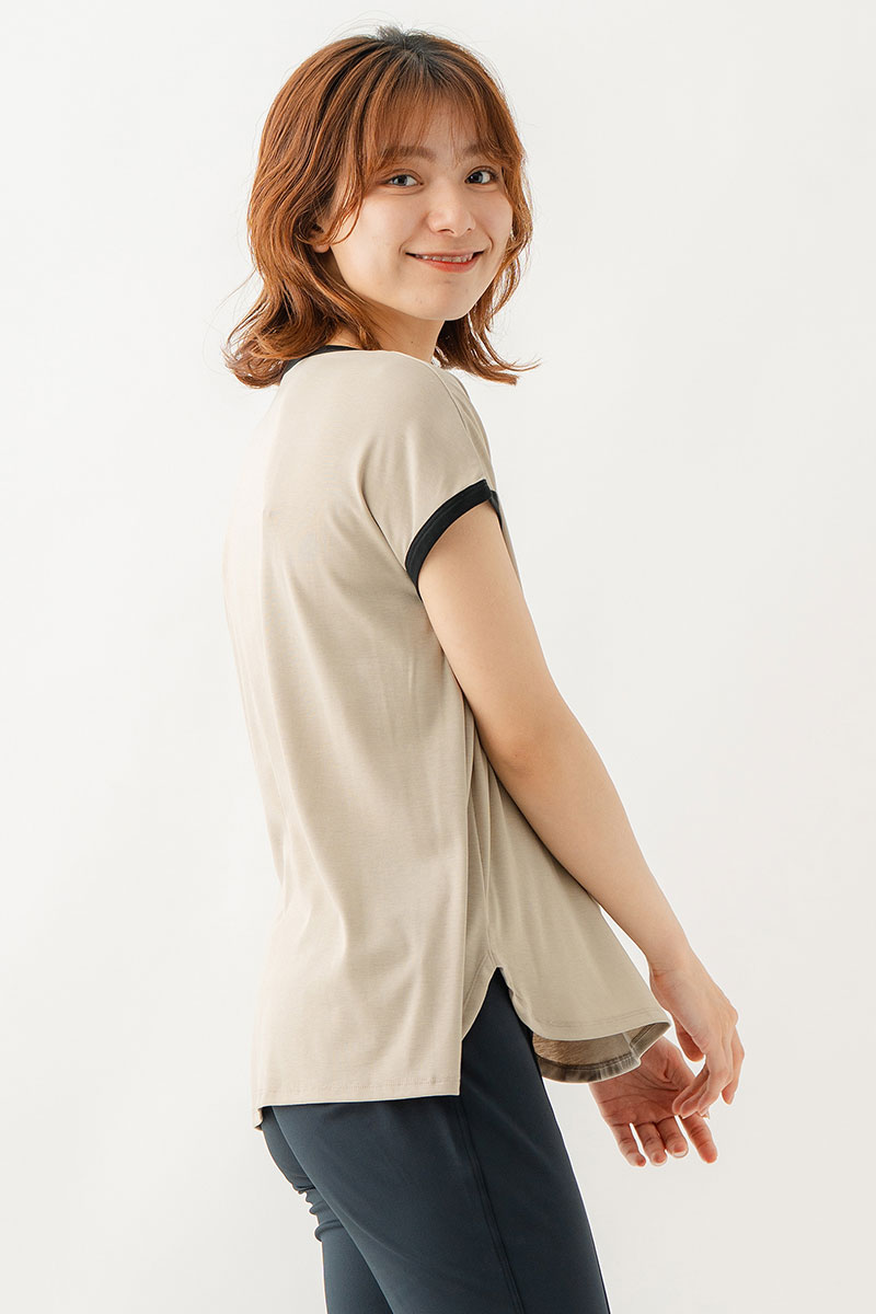 テンセルリンガーTシャツ ベージュ 1534-1438