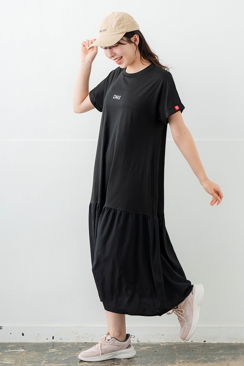 【先行割10％OFF】　コンビローウエストワンピース ブラック　1628-1479【6/12まで】
