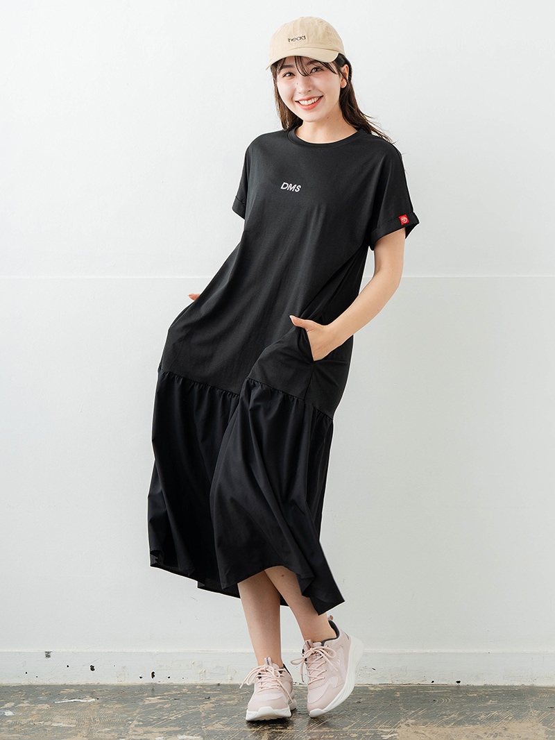 【先行割10％OFF】　コンビローウエストワンピース ブラック　1628-1479【6/12まで】