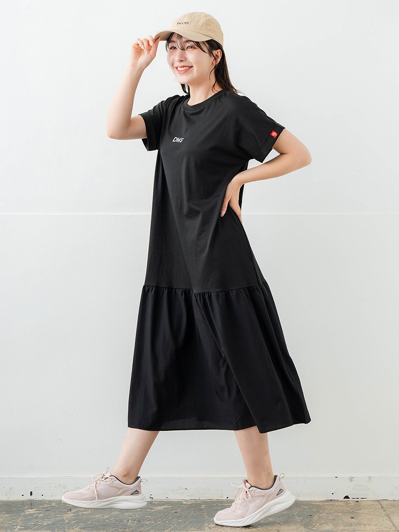 【先行割10％OFF】　コンビローウエストワンピース ブラック　1628-1479【6/12まで】