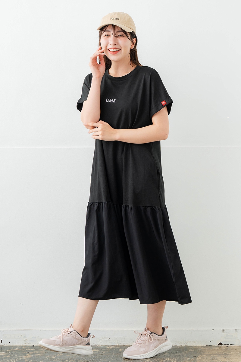 【先行割10％OFF】　コンビローウエストワンピース ブラック　1628-1479【6/12まで】