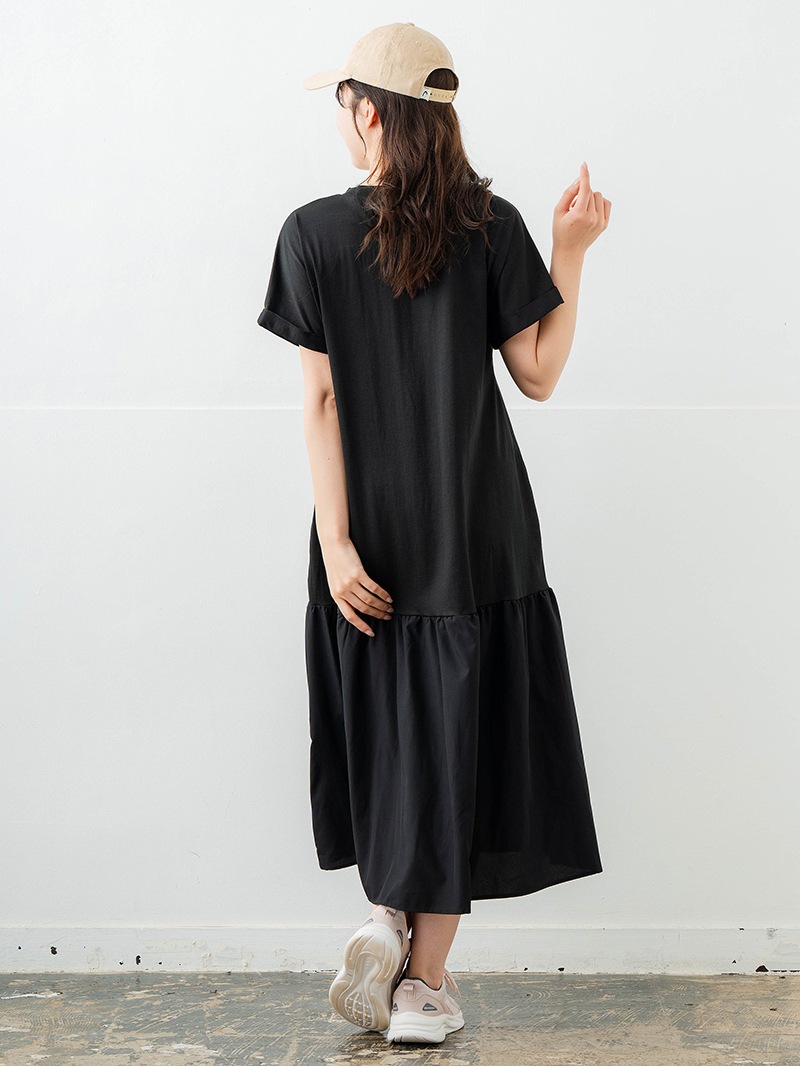 【先行割10％OFF】　コンビローウエストワンピース ブラック　1628-1479【6/12まで】