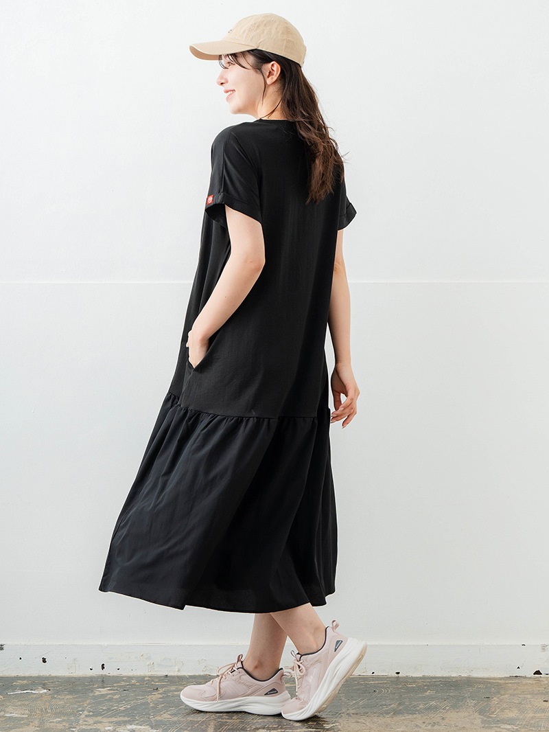 【先行割10％OFF】　コンビローウエストワンピース ブラック　1628-1479【6/12まで】