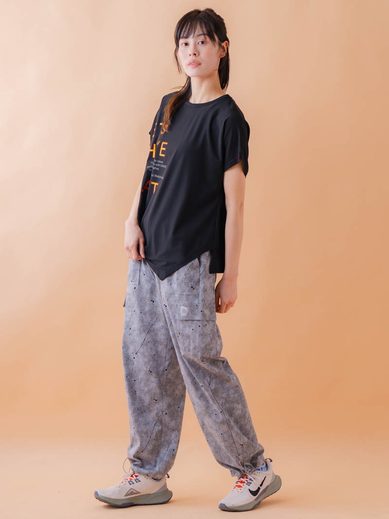 チュニックラインアシメ Tシャツ ブラック 1534-1455