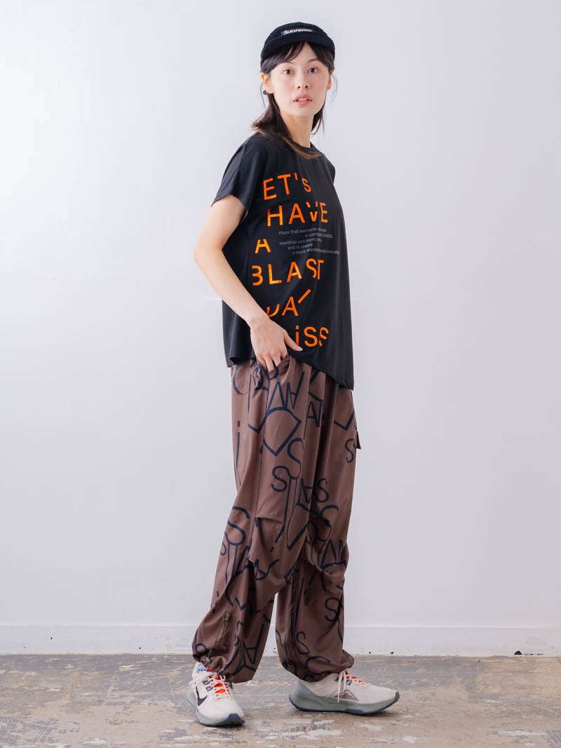 チュニックラインアシメ Tシャツ ブラック 1534-1455