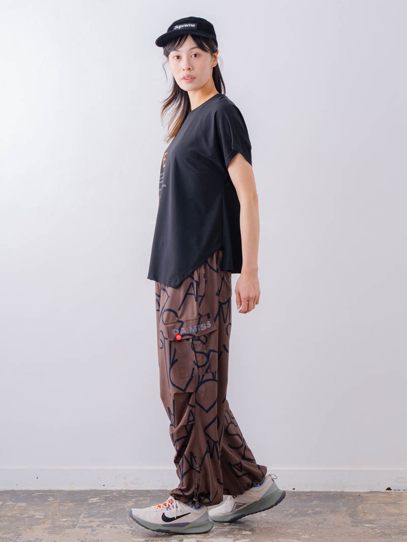 チュニックラインアシメ Tシャツ ブラック 1534-1455