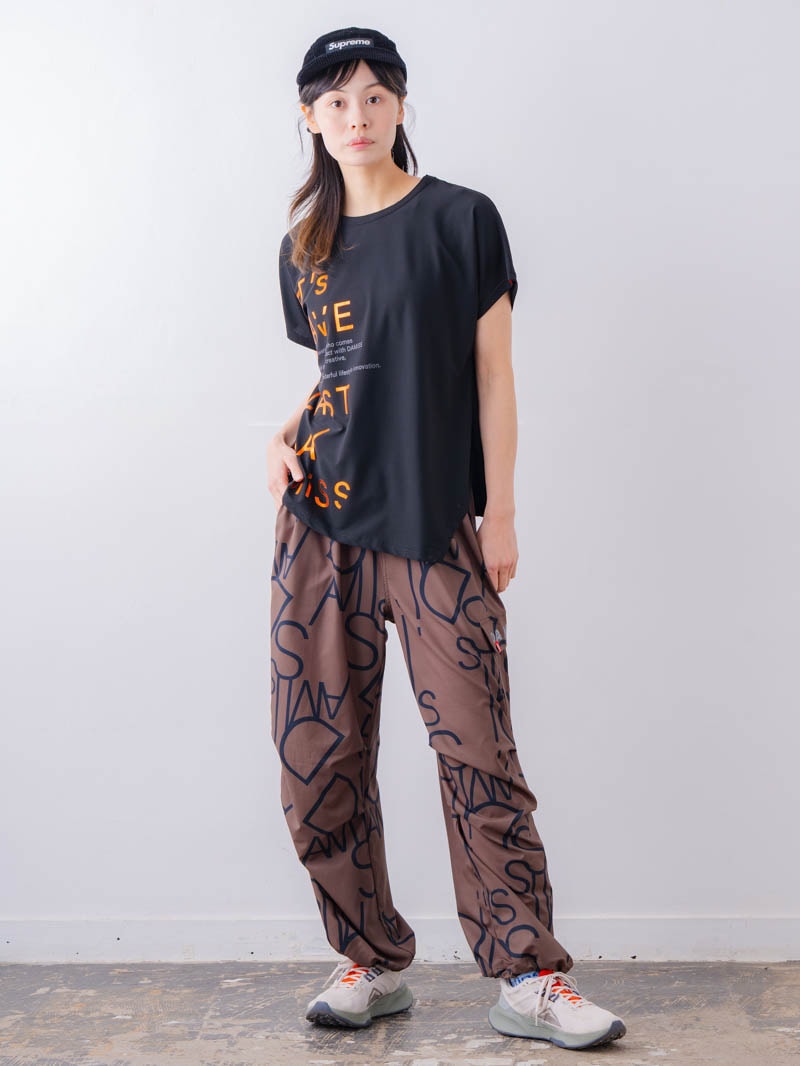 チュニックラインアシメ Tシャツ ブラック 1534-1455