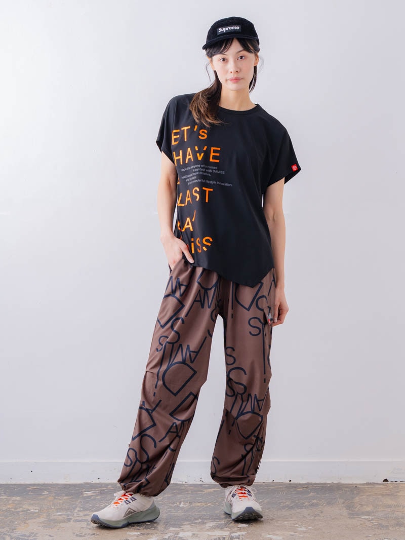 チュニックラインアシメ Tシャツ ブラック 1534-1455