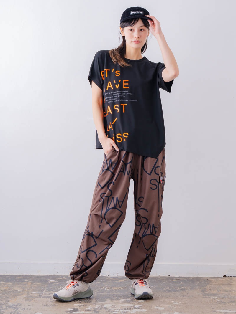 チュニックラインアシメ Tシャツ ブラック 1534-1455