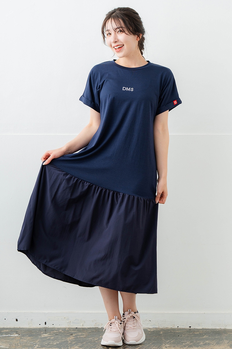 【先行割10%OFF】 コンビローウエストワンピース ネイビ 1628-1479【6/12まで】