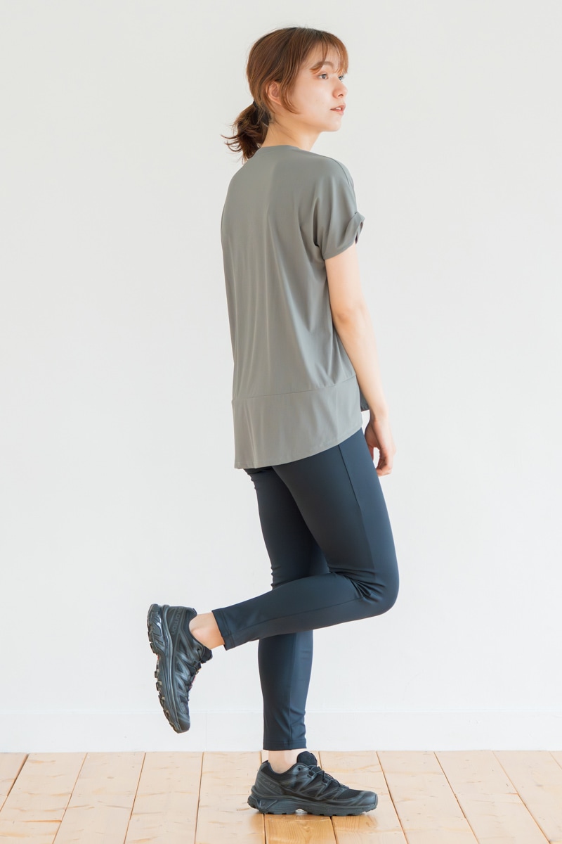 バルーンシルエットラビットTシャツ　カーキグレー　1534-1439