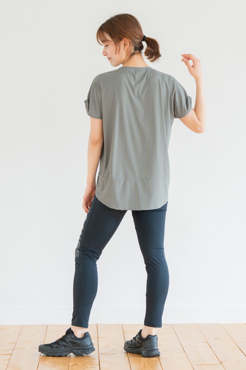 バルーンシルエットラビットTシャツ　カーキグレー　1534-1439