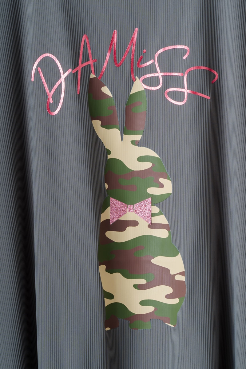 バルーンシルエットラビットTシャツ　カーキグレー　1534-1439