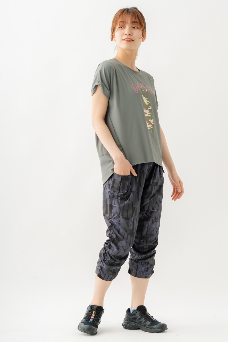 バルーンシルエットラビットTシャツ　カーキグレー　1534-1439