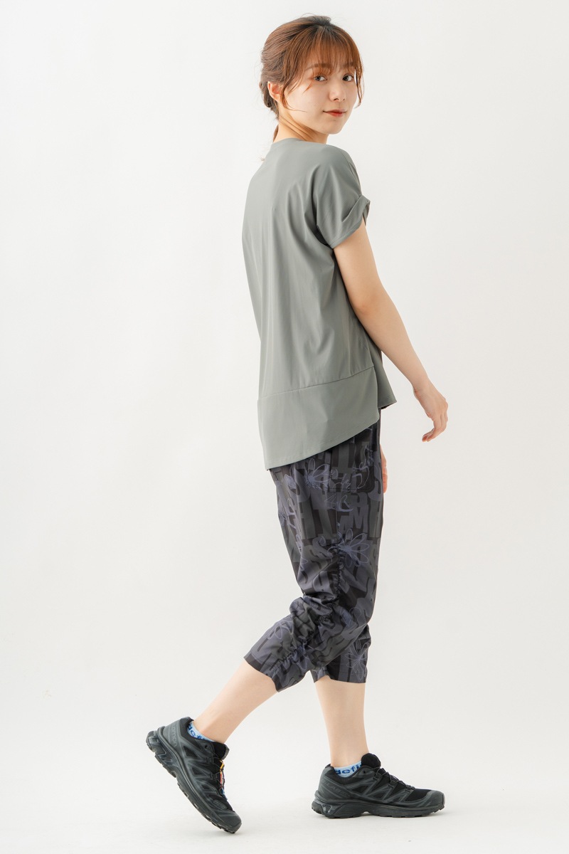 バルーンシルエットラビットTシャツ　カーキグレー　1534-1439