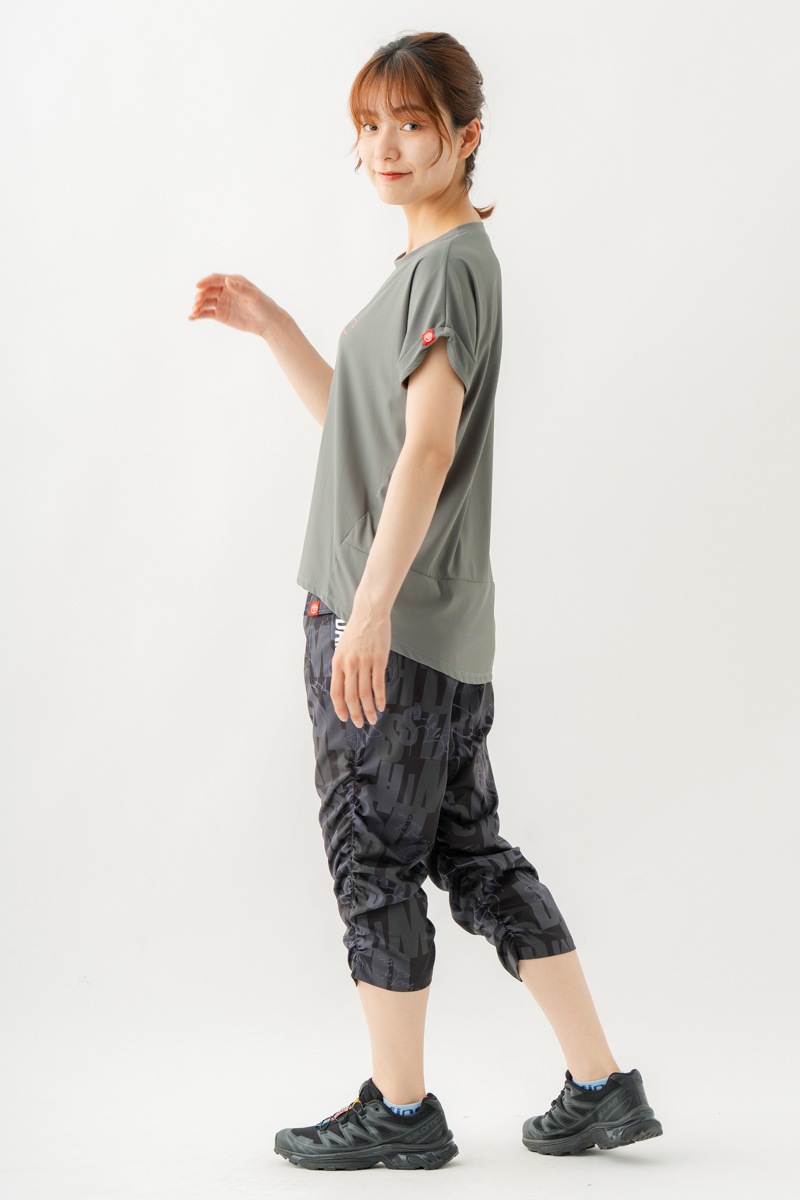 バルーンシルエットラビットTシャツ　カーキグレー　1534-1439