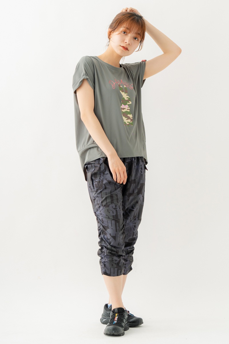 バルーンシルエットラビットTシャツ　カーキグレー　1534-1439