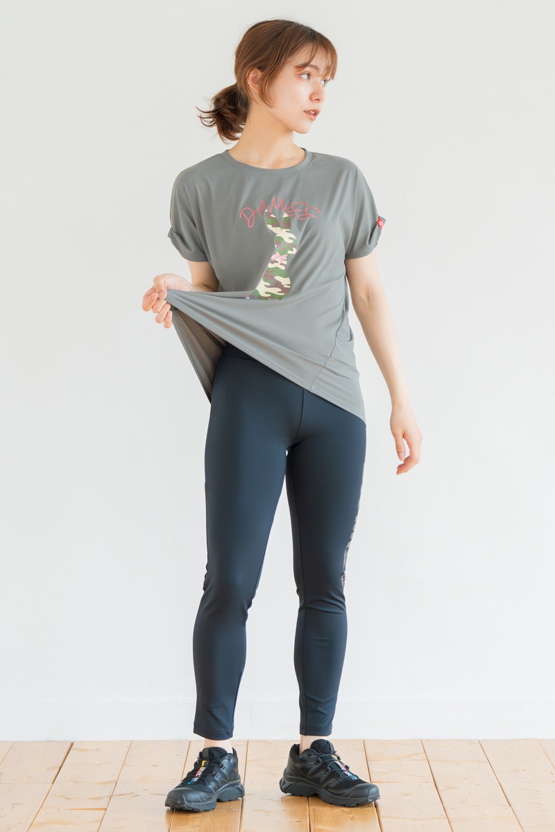 バルーンシルエットラビットTシャツ　カーキグレー　1534-1439