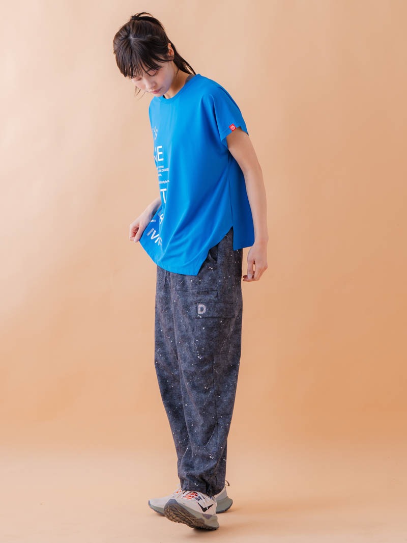 チュニックラインアシメ Tシャツ ブルー 1534-1455