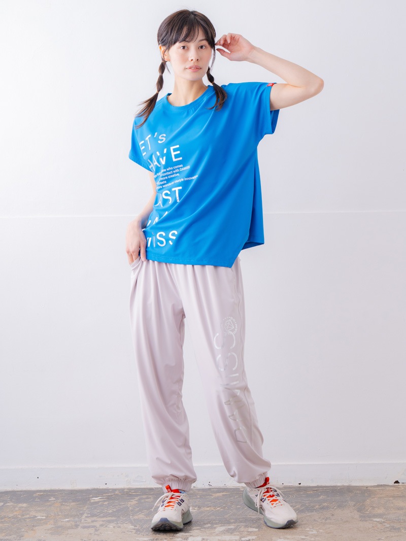 チュニックラインアシメ Tシャツ ブルー 1534-1455