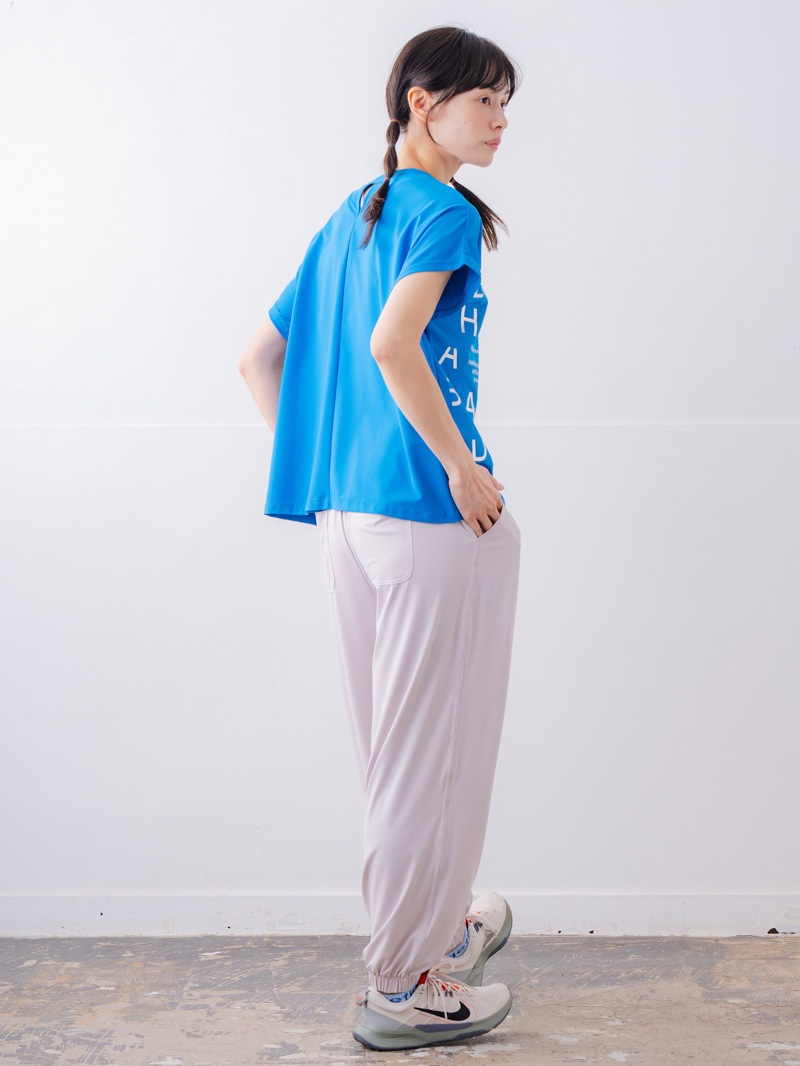 チュニックラインアシメ Tシャツ ブルー 1534-1455