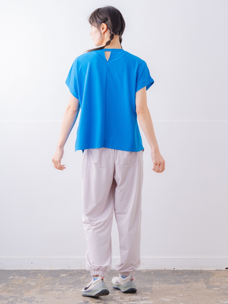 チュニックラインアシメ Tシャツ ブルー 1534-1455