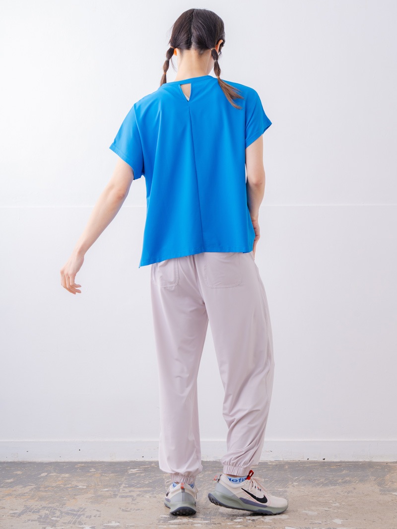 チュニックラインアシメ Tシャツ ブルー 1534-1455