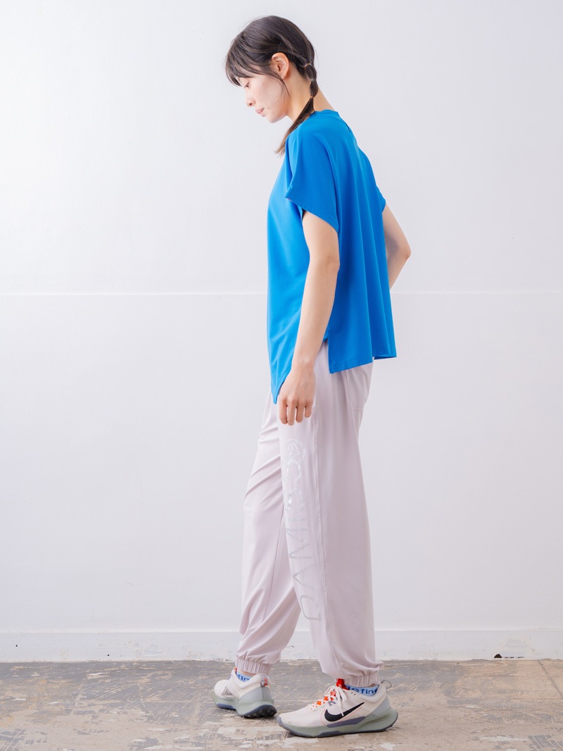 チュニックラインアシメ Tシャツ ブルー 1534-1455