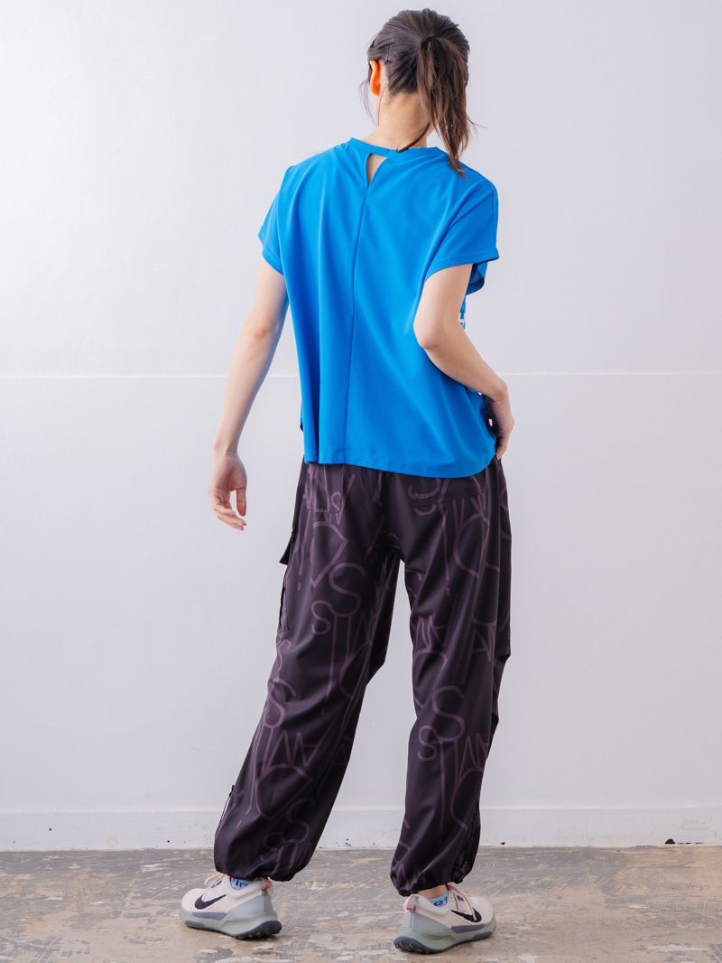 チュニックラインアシメ Tシャツ ブルー 1534-1455