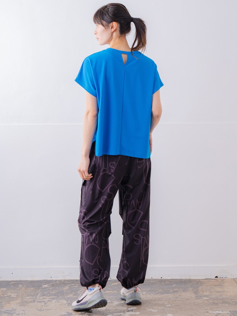 チュニックラインアシメ Tシャツ ブルー 1534-1455