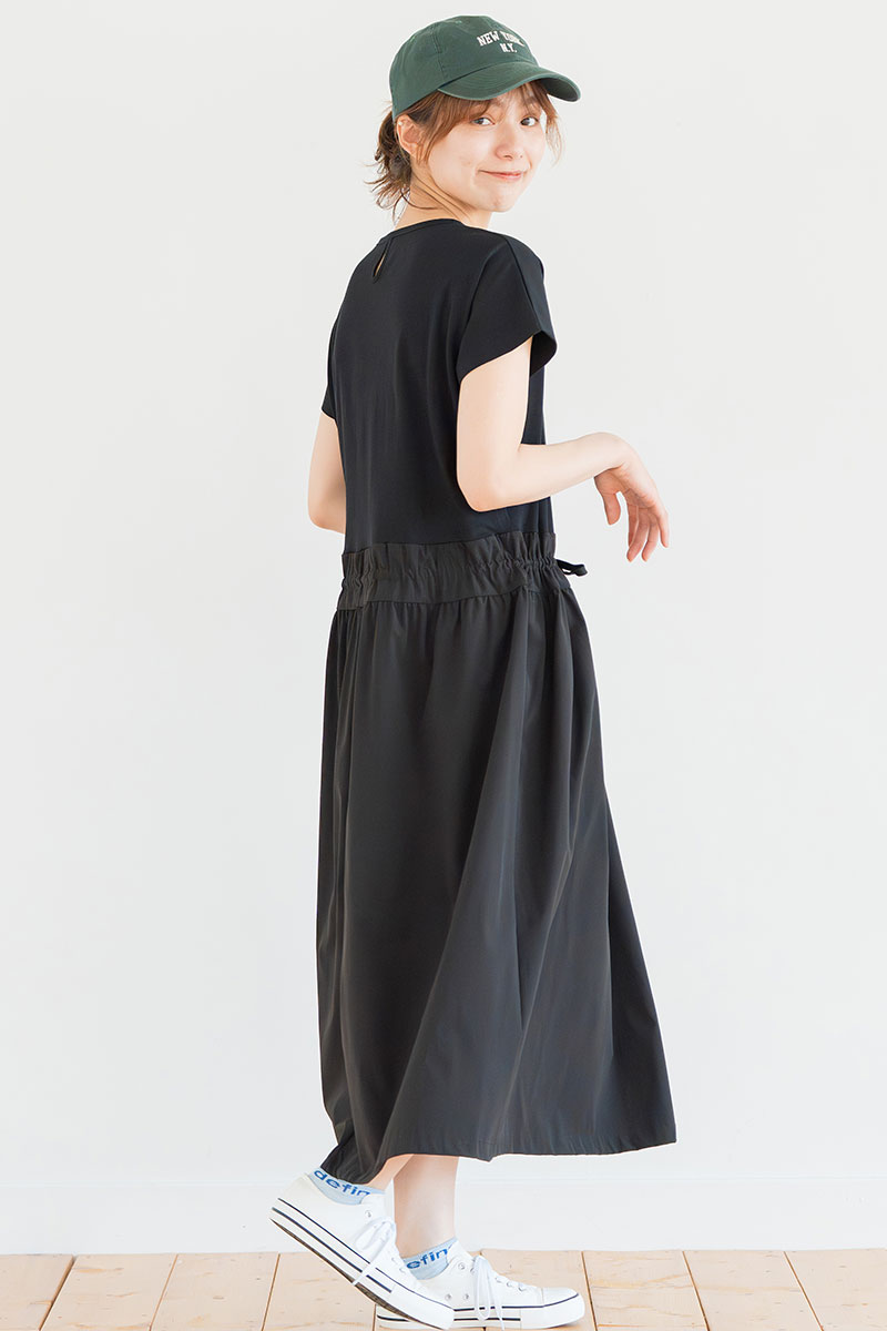 ソロナUvcoolワンピース　ブラック　1528-1440