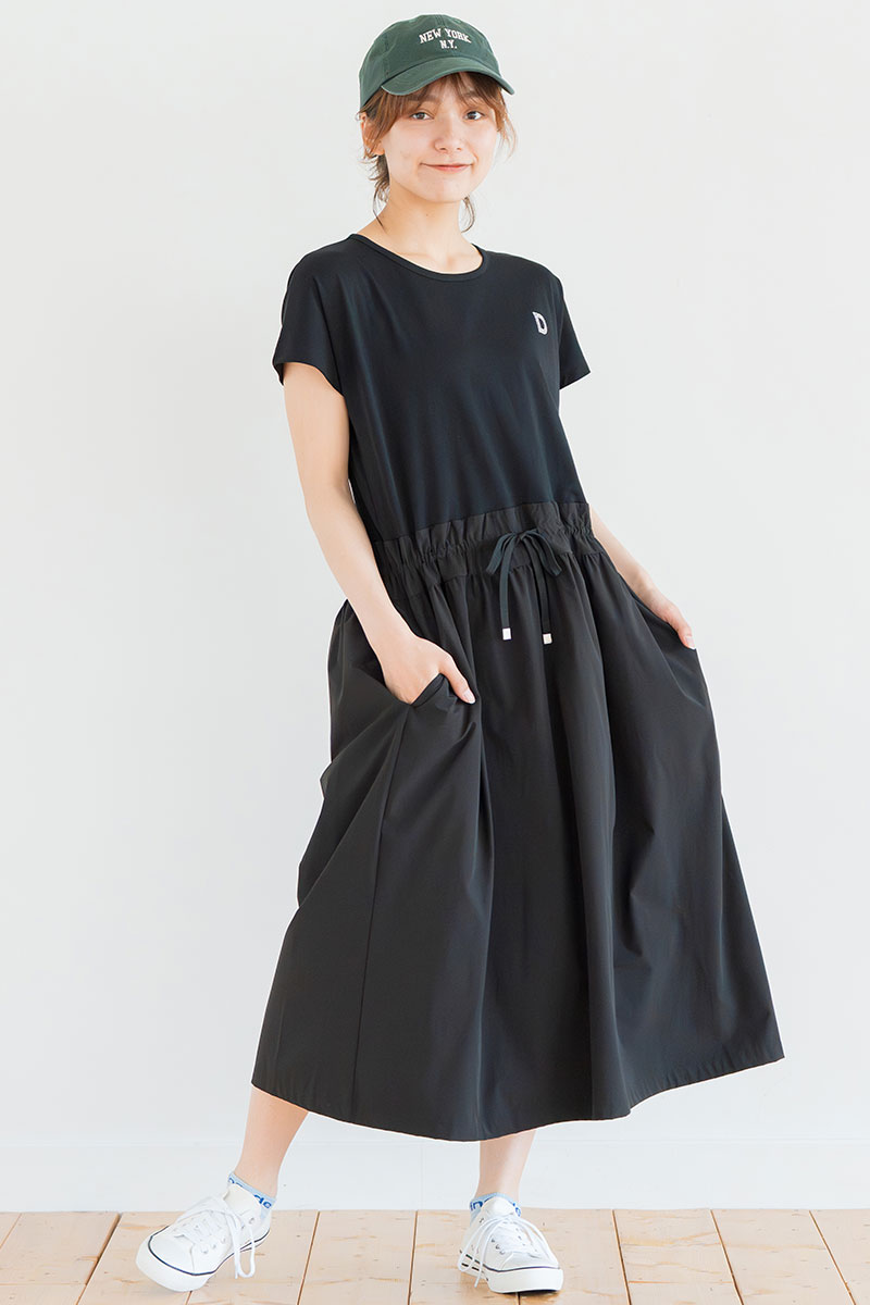 ソロナUvcoolワンピース　ブラック　1528-1440