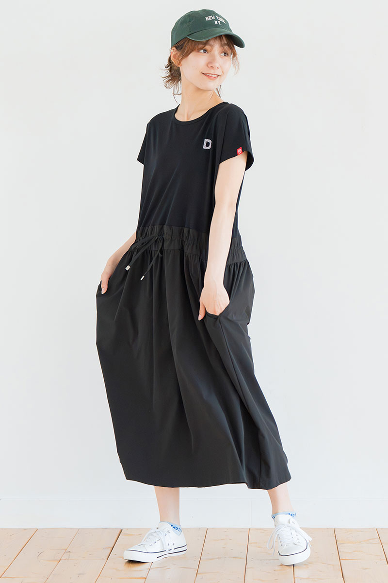 ソロナUvcoolワンピース　ブラック　1528-1440