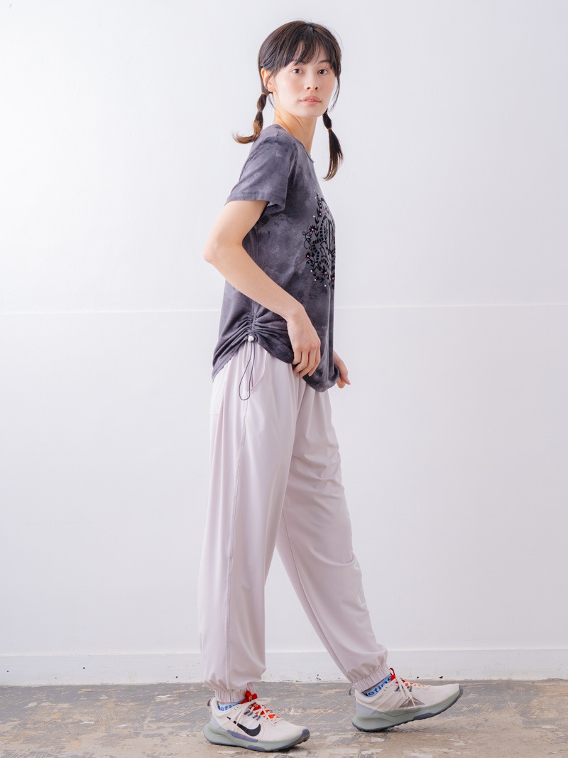 フロッキープリント Tシャツ ブラック 1534-1457