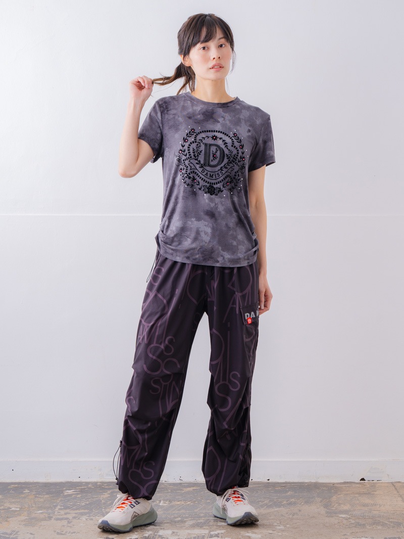 フロッキープリント Tシャツ ブラック 1534-1457