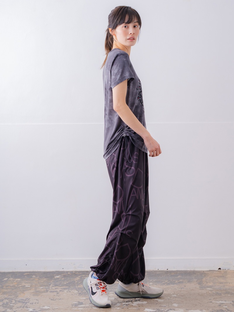 フロッキープリント Tシャツ ブラック 1534-1457