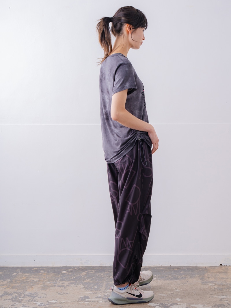 フロッキープリント Tシャツ ブラック 1534-1457