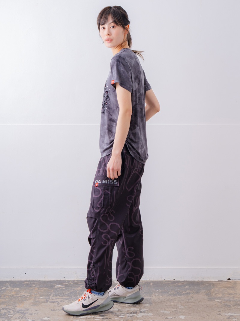 フロッキープリント Tシャツ ブラック 1534-1457