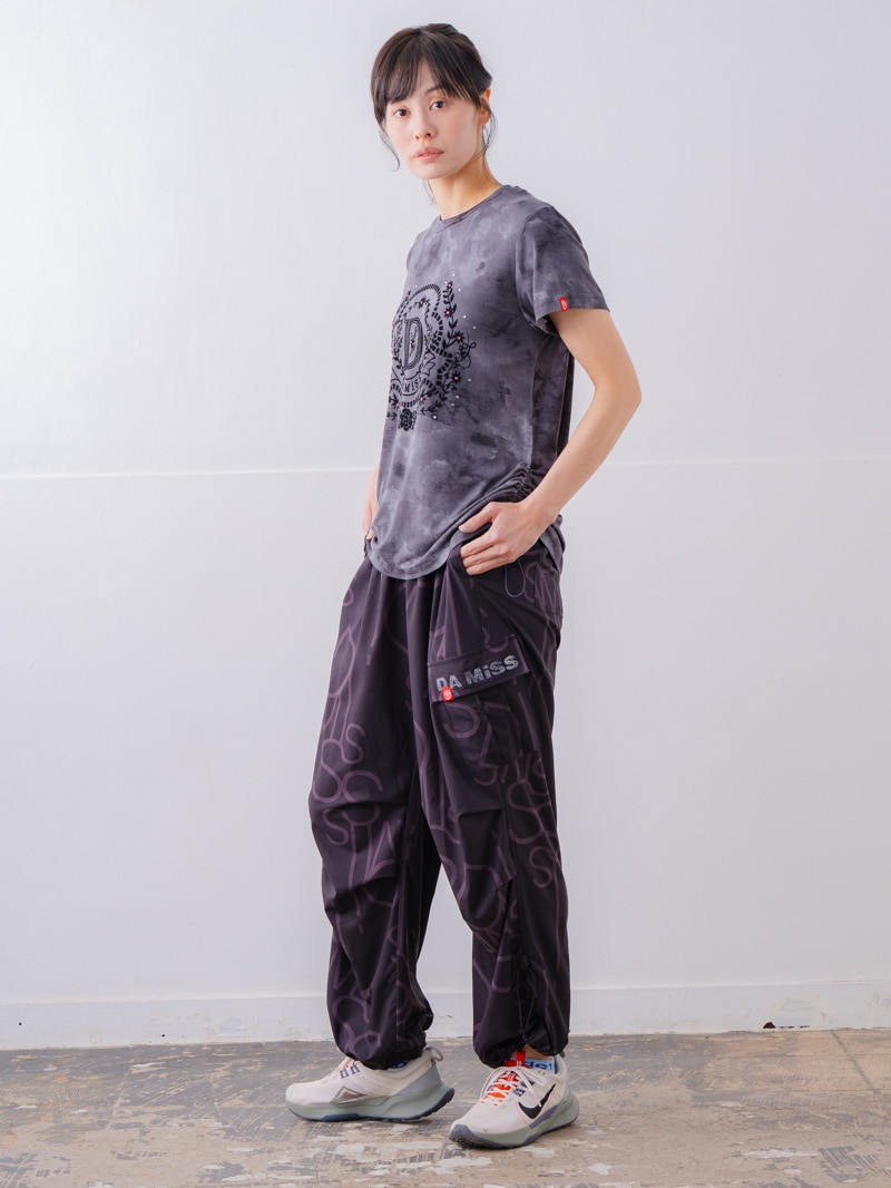 フロッキープリント Tシャツ ブラック 1534-1457