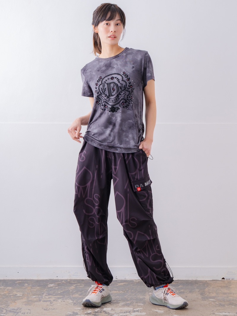 フロッキープリント Tシャツ ブラック 1534-1457