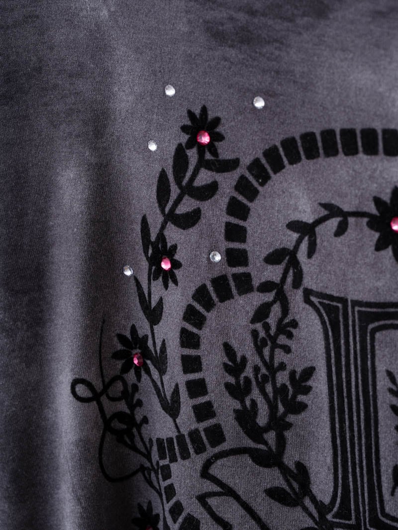 フロッキープリント Tシャツ ブラック 1534-1457