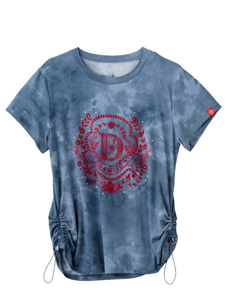 フロッキープリント Tシャツ ブラック 1534-1457