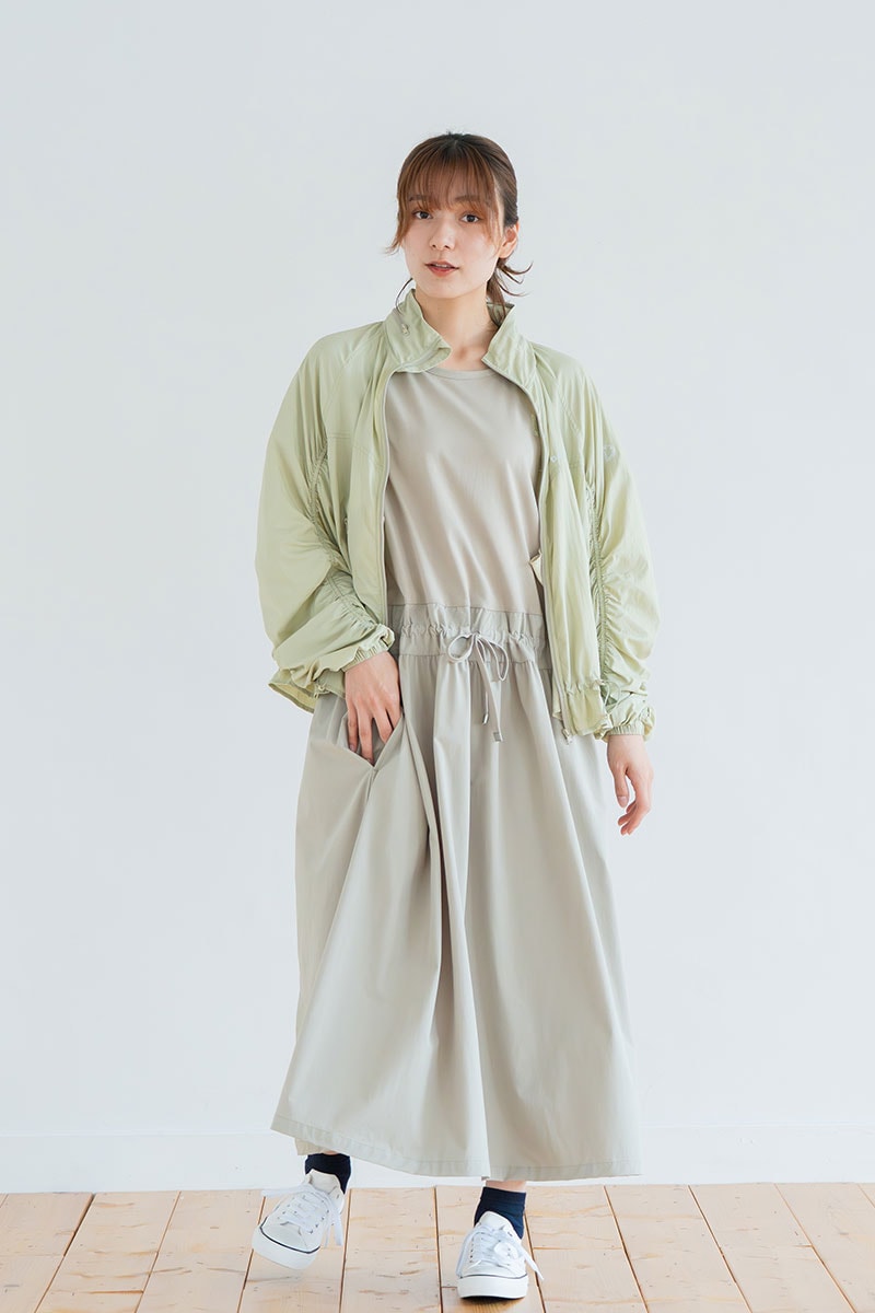 ソロナUvcoolワンピース ベージュ 1528-1440