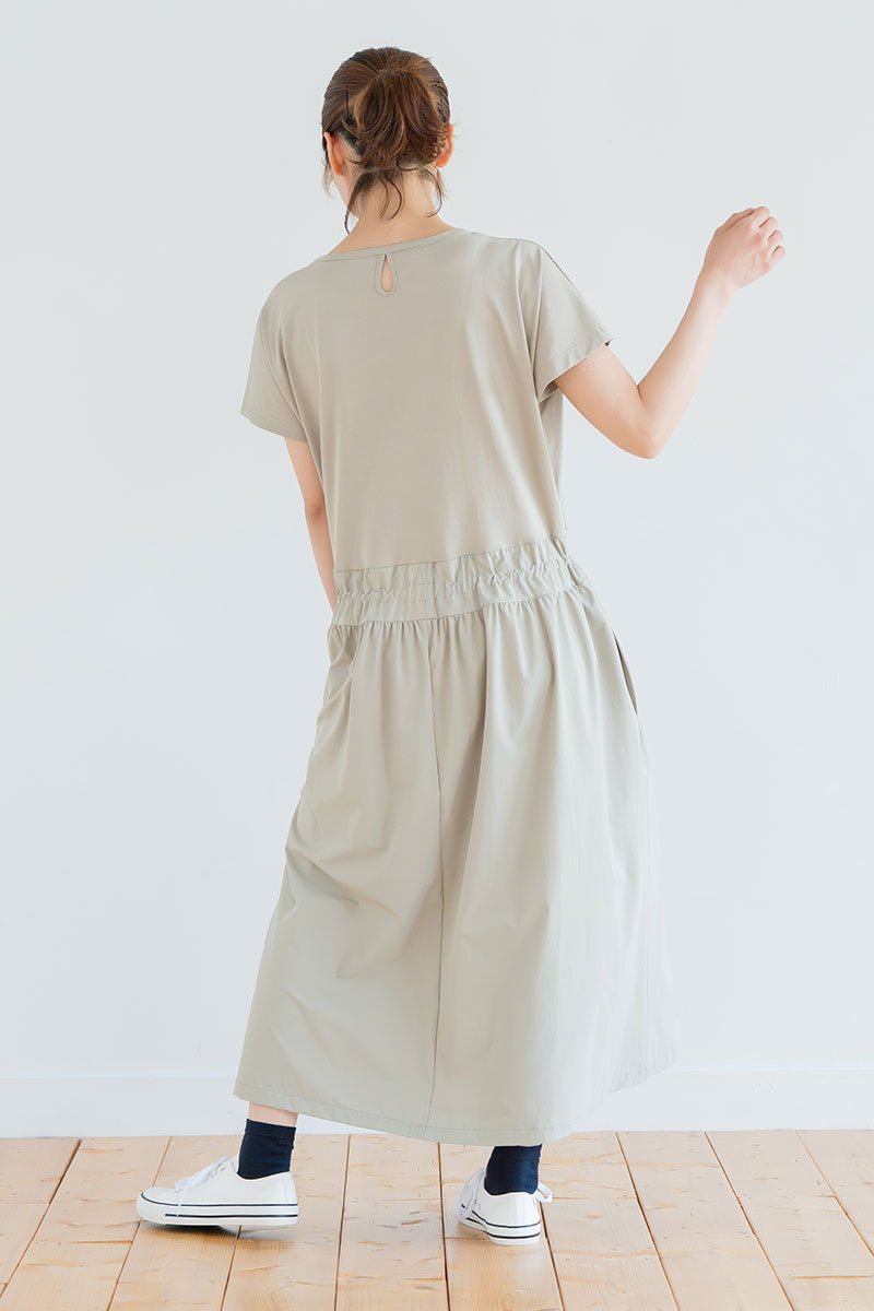 ソロナUvcoolワンピース ベージュ 1528-1440