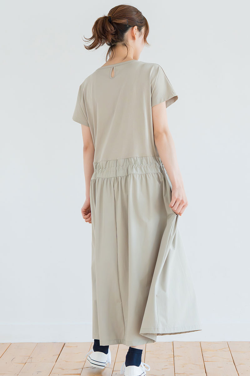 ソロナUvcoolワンピース ベージュ 1528-1440