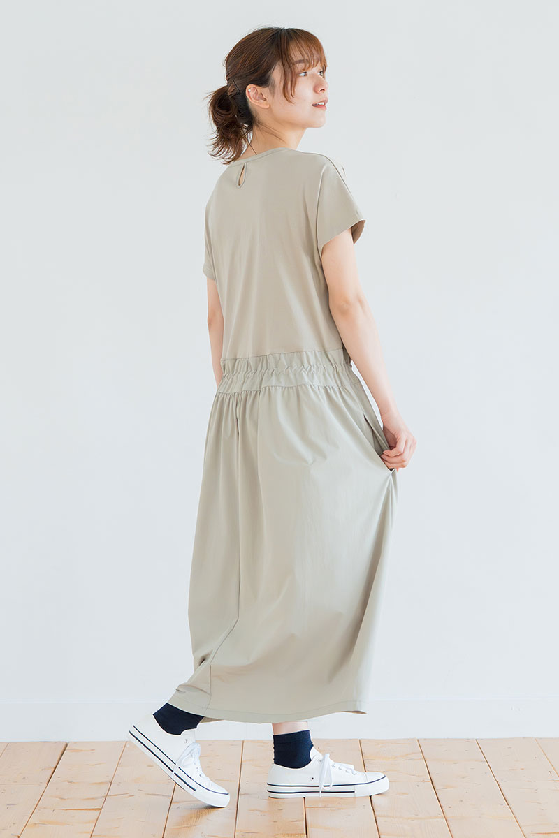 ソロナUvcoolワンピース ベージュ 1528-1440